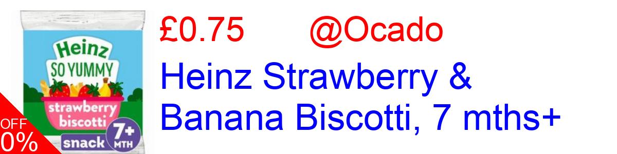32% OFF, Heinz Strawberry & Banana Biscotti, 7 mths+ £0.75@Ocado