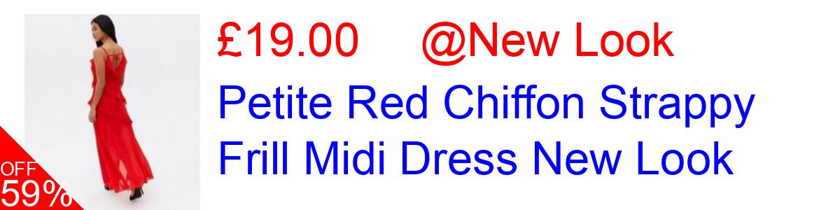 59% OFF, Petite Red Chiffon Strappy Frill Midi Dress New Look £19.00@New Look