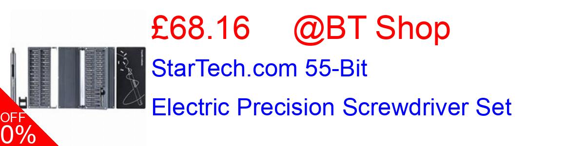 5% OFF, StarTech.com 55-Bit Electric Precision Screwdriver Set £68.16@BT Shop