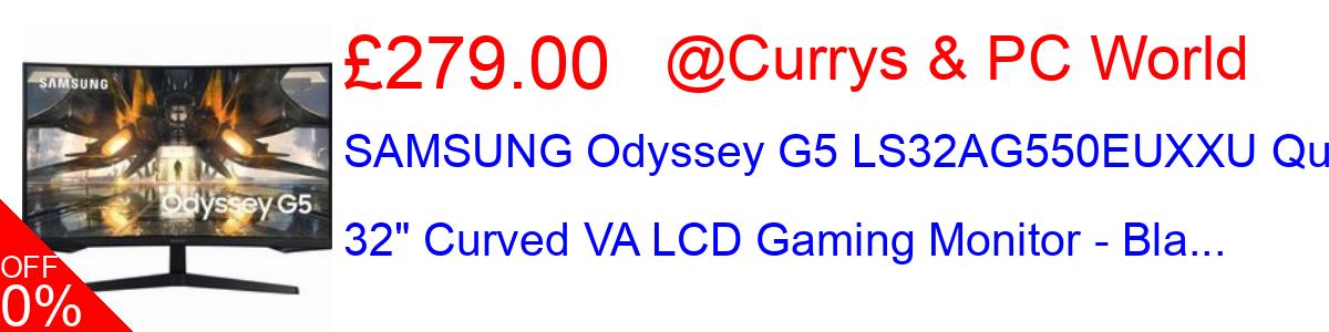 30% OFF, SAMSUNG Odyssey G5 LS32AG550EUXXU Quad HD 32
