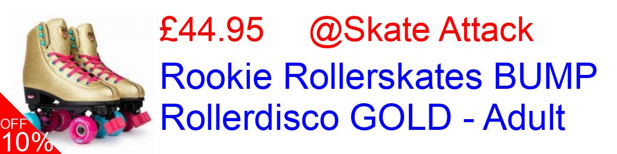 43% OFF, Rookie Rollerskates BUMP Rollerdisco GOLD - Adult £39.95@Skate Attack