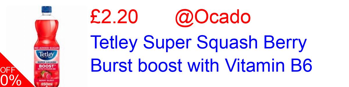 10% OFF, Tetley Super Squash Berry Burst boost with Vitamin B6 £2.20@Ocado