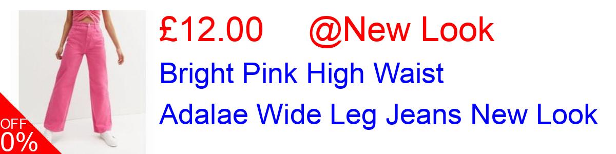 60% OFF, Bright Pink High Waist Adalae Wide Leg Jeans New Look £12.00@New Look