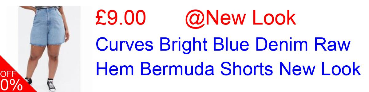 61% OFF, Curves Bright Blue Denim Raw Hem Bermuda Shorts New Look £9.00@New Look