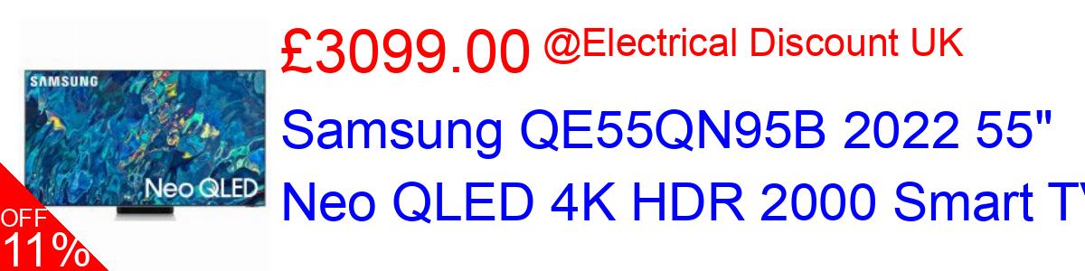 11% OFF, Samsung QE55QN95B 2022 55