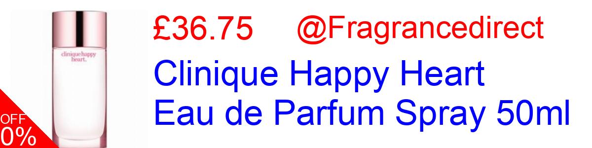 16% OFF, Clinique Happy Heart Eau de Parfum Spray 50ml £36.75@Fragrancedirect