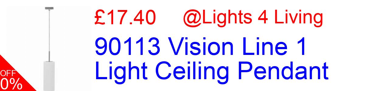 13% OFF, 90113 Vision Line 1 Light Ceiling Pendant £17.40@Lights 4 Living