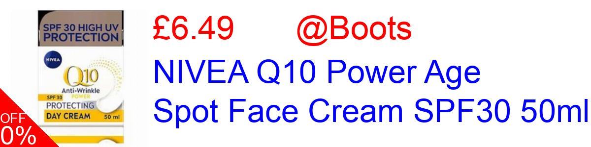 NIVEA Q10 Power Age Spot Face Cream SPF30 50ml £6.49@Boots