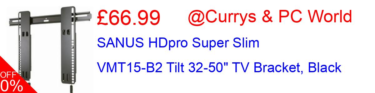 21% OFF, SANUS HDpro Super Slim VMT15-B2 Tilt 32-50