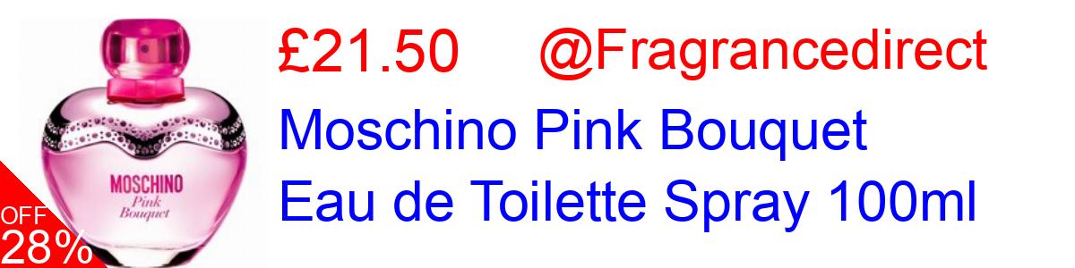 28% OFF, Moschino Pink Bouquet Eau de Toilette Spray 100ml £21.50@Fragrancedirect