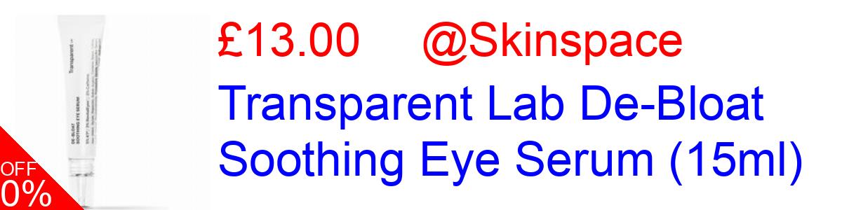 17% OFF, Transparent Lab De-Bloat Soothing Eye Serum (15ml) £13.00@Skinspace