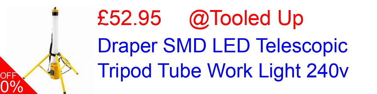 41% OFF, Draper SMD LED Telescopic Tripod Tube Work Light 240v £52.95@Tooled Up
