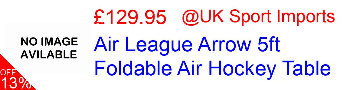 13% OFF, Air League Arrow 5ft Foldable Air Hockey Table £129.95@UK Sport Imports