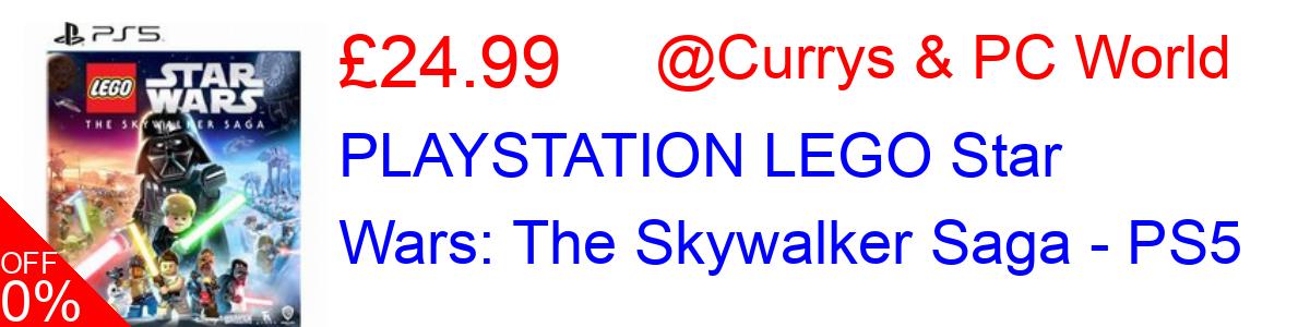 44% OFF, PLAYSTATION LEGO Star Wars: The Skywalker Saga - PS5 £24.99@Currys & PC World