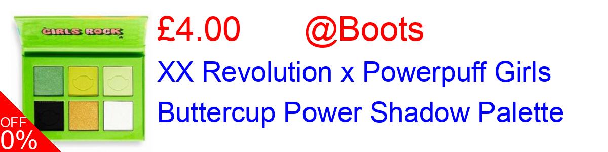 50% OFF, XX Revolution x Powerpuff Girls Buttercup Power Shadow Palette £4.00@Boots