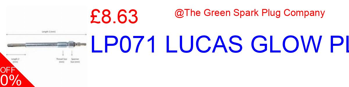 43% OFF, LP071 LUCAS GLOW PLUG £8.63@The Green Spark Plug Company