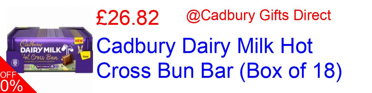 10% OFF, Cadbury Dairy Milk Hot Cross Bun Bar (Box of 18) £26.82@Cadbury Gifts Direct