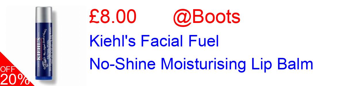 20% OFF, Kiehl's Facial Fuel No-Shine Moisturising Lip Balm £8.00@Boots