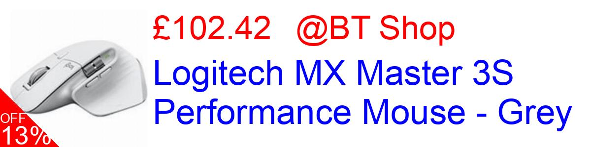 13% OFF, Logitech MX Master 3S Performance Mouse - Grey £102.42@BT Shop