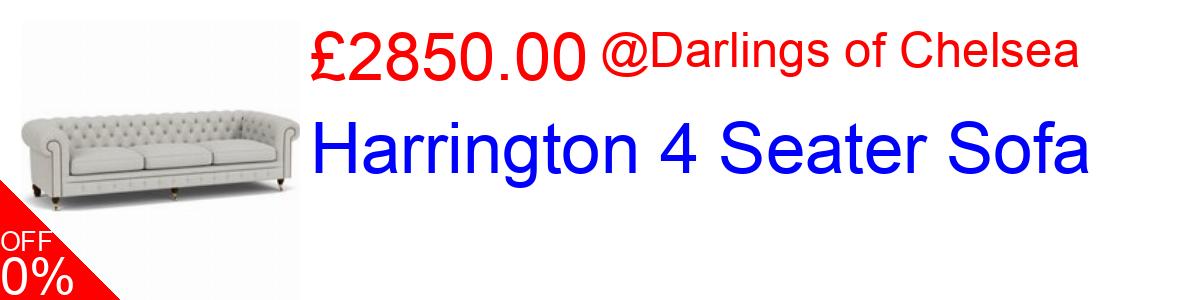 30% OFF, Harrington 4 Seater Sofa £2593.00@Darlings of Chelsea