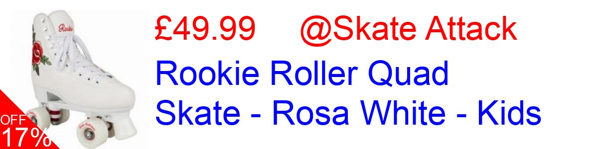 17% OFF, Rookie Roller Quad Skate - Rosa White - Kids £49.99@Skate Attack