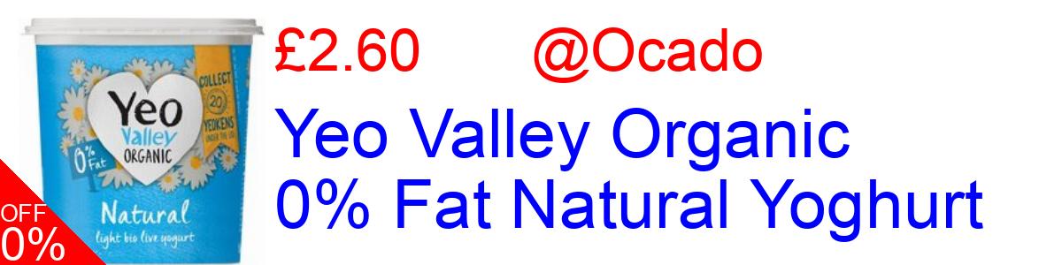 Yeo Valley Organic 0% Fat Natural Yoghurt £2.60@Ocado