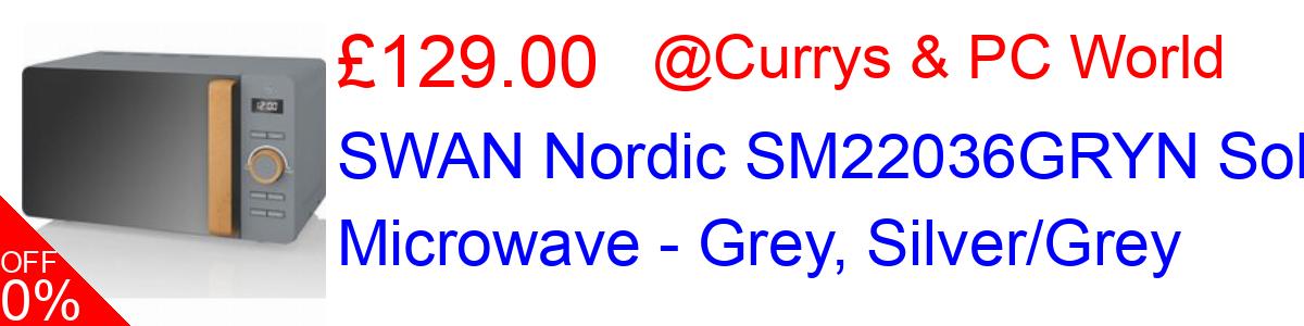 SWAN Nordic SM22036GRYN Solo Microwave - Grey, Silver/Grey £129.00@Currys & PC World