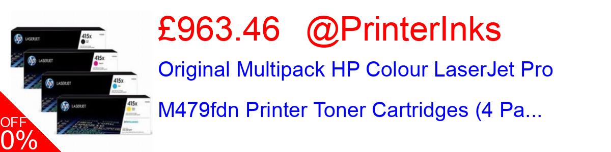 12% OFF, Original Multipack HP Colour LaserJet Pro M479fdn Printer Toner Cartridges (4 Pa... £875.95@PrinterInks
