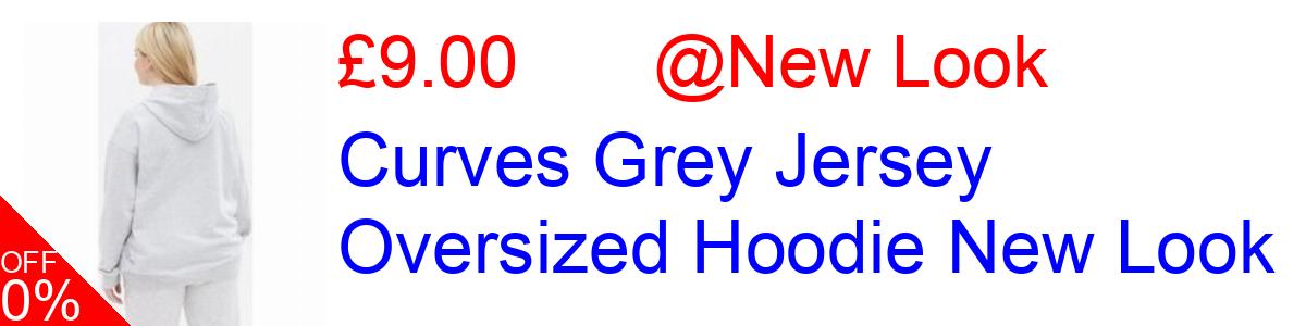 45% OFF, Curves Grey Jersey Oversized Hoodie New Look £9.00@New Look