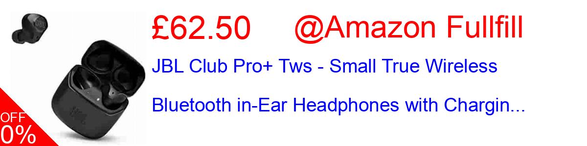 35% OFF, JBL Club Pro+ Tws - Small True Wireless Bluetooth in-Ear Headphones with Chargin... £58.88@Amazon Fullfill