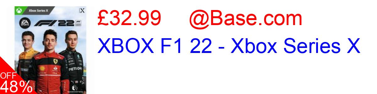 48% OFF, XBOX F1 22 - Xbox Series X £32.99@Base.com