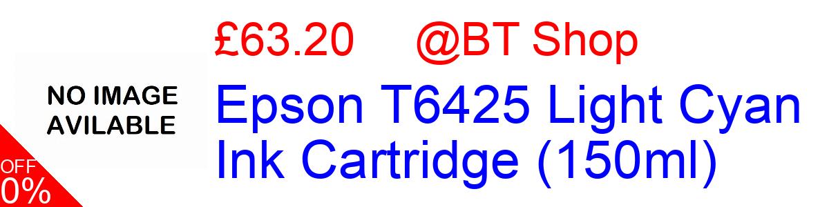 15% OFF, Epson T6425 Light Cyan Ink Cartridge (150ml) £63.20@BT Shop