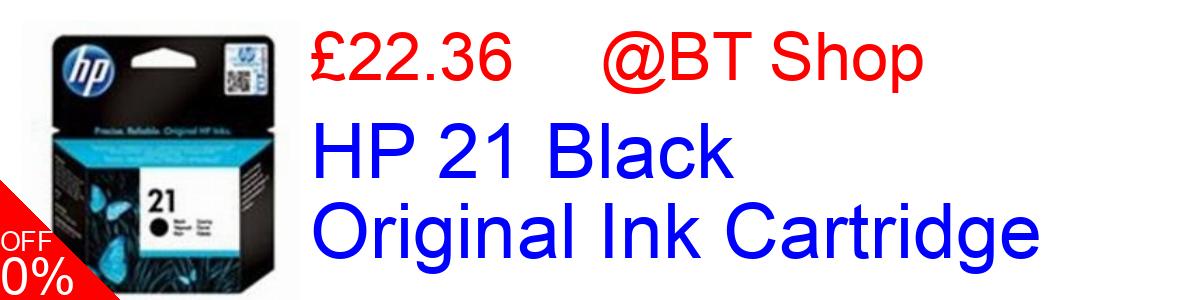12% OFF, HP 21 Black Original Ink Cartridge £22.36@BT Shop