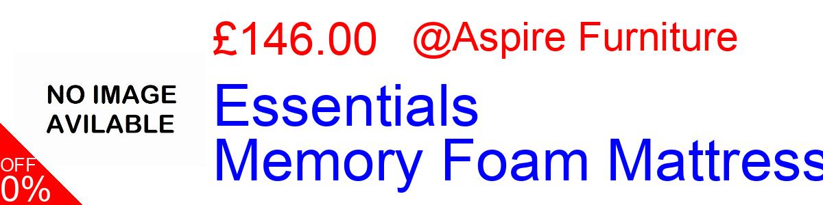 12% OFF, Essentials Memory Foam Mattress £146.00@Aspire Furniture