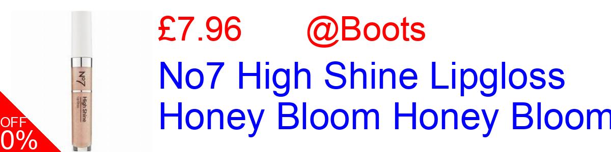 20% OFF, No7 High Shine Lipgloss Honey Bloom Honey Bloom £7.96@Boots
