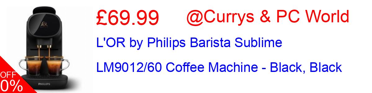 36% OFF, L'OR by Philips Barista Sublime LM9012/60 Coffee Machine - Black, Black £69.99@Currys & PC World