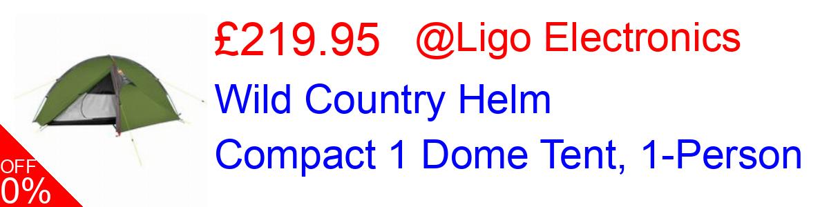 9% OFF, Wild Country Helm Compact 1 Dome Tent, 1-Person £198.95@Ligo Electronics