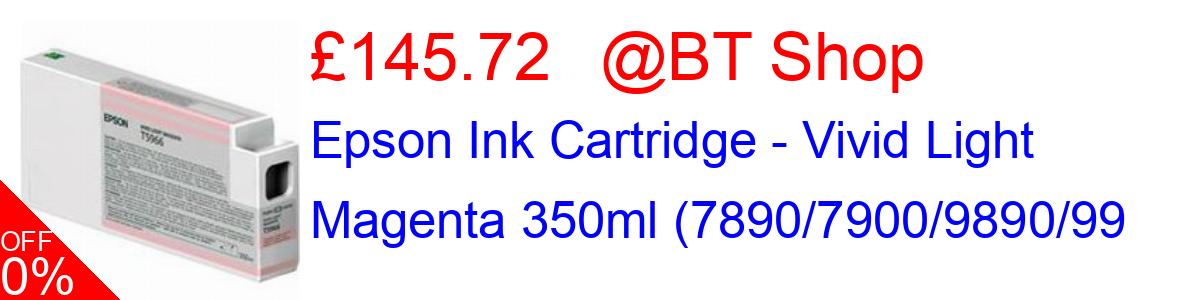 5% OFF, Epson Ink Cartridge - Vivid Light Magenta 350ml (7890/7900/9890/99 £145.72@BT Shop