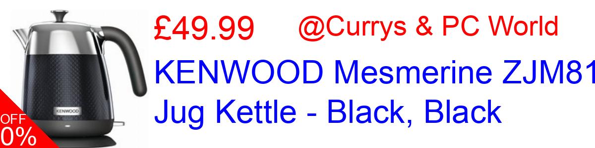 61% OFF, KENWOOD Mesmerine ZJM811BK Jug Kettle - Black, Black £49.99@Currys & PC World