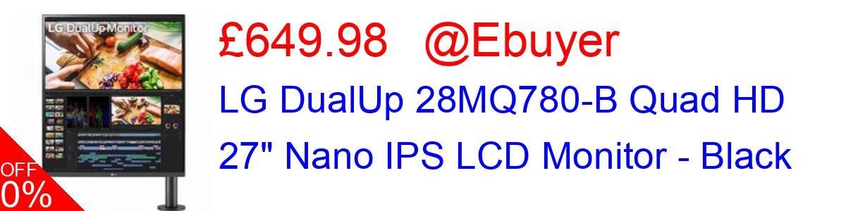 12% OFF, LG DualUp 28MQ780-B Quad HD 27