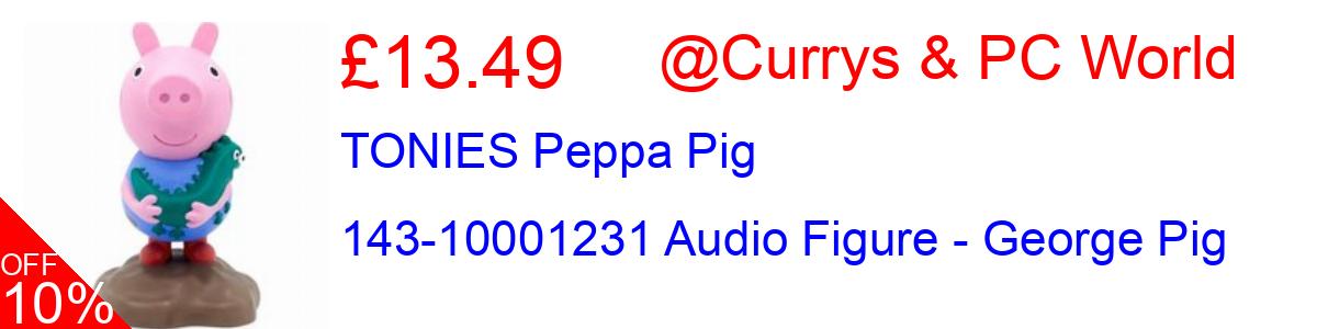 10% OFF, TONIES Peppa Pig 143-10001231 Audio Figure - George Pig £13.49@Currys & PC World