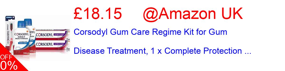 37% OFF, Corsodyl Gum Care Regime Kit for Gum Disease Treatment, 1 x Complete Protection ... £13.75@Amazon UK