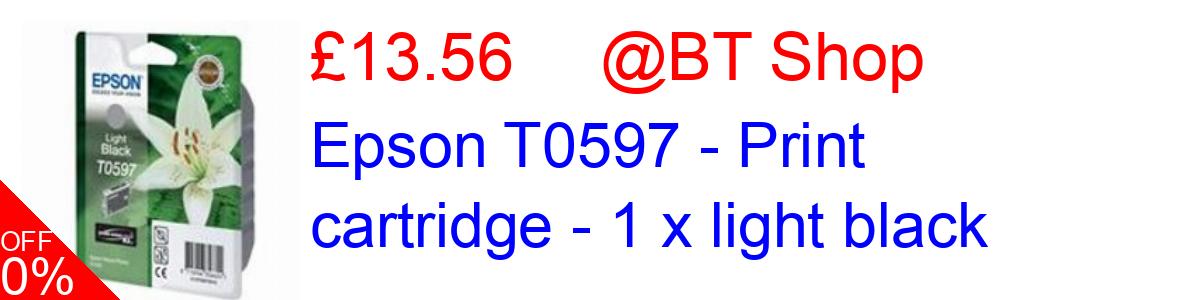 8% OFF, Epson T0597 - Print cartridge - 1 x light black £13.56@BT Shop