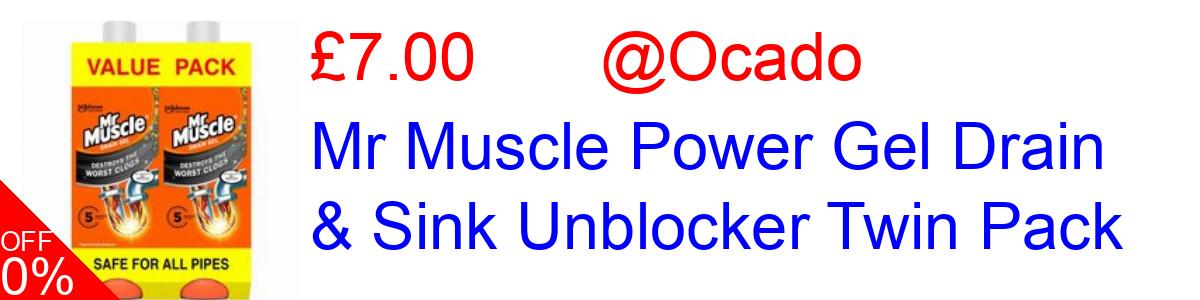 13% OFF, Mr Muscle Power Gel Drain & Sink Unblocker Twin Pack £7.00@Ocado