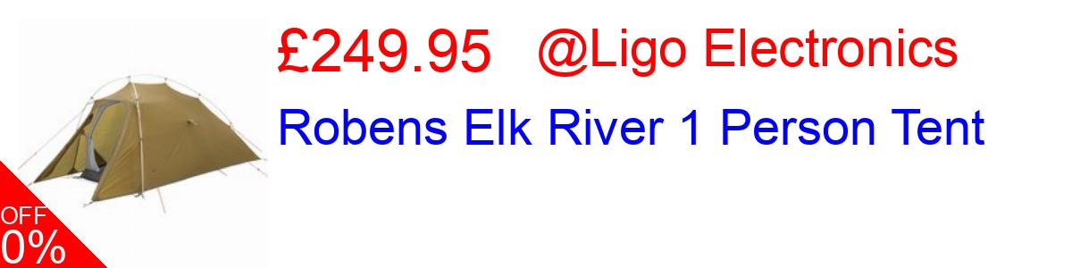 6% OFF, Robens Elk River 1 Person Tent £249.95@Ligo Electronics