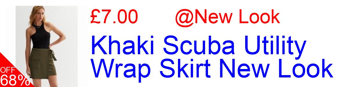 68% OFF, Khaki Scuba Utility Wrap Skirt New Look £7.00@New Look